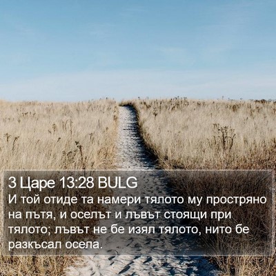 3 Царе 13:28 BULG Bible Verse Image