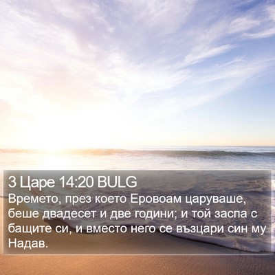 3 Царе 14:20 BULG Bible Verse Image