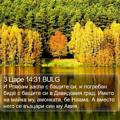 3 Царе 14:31 BULG Bible Verse Image