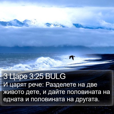 3 Царе 3:25 BULG Bible Verse Image