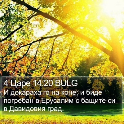 4 Царе 14:20 BULG Bible Verse Image