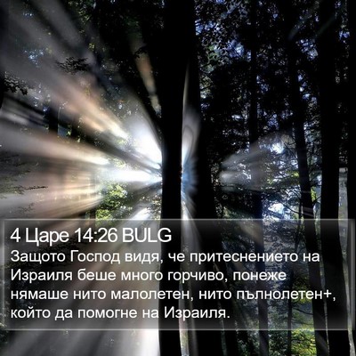 4 Царе 14:26 BULG Bible Verse Image