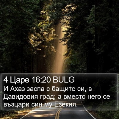 4 Царе 16:20 BULG Bible Verse Image