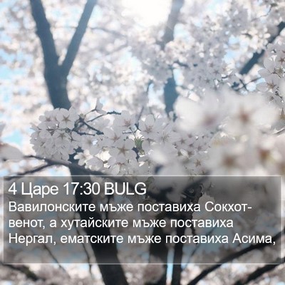 4 Царе 17:30 BULG Bible Verse Image