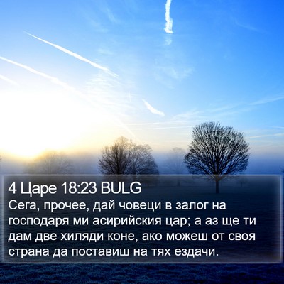 4 Царе 18:23 BULG Bible Verse Image