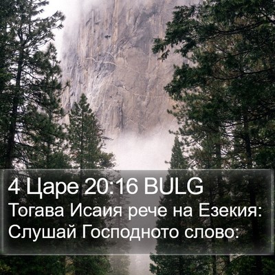 4 Царе 20:16 BULG Bible Verse Image