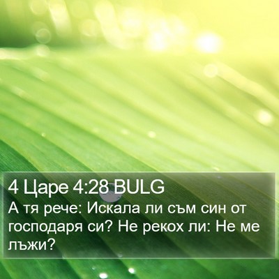 4 Царе 4:28 BULG Bible Verse Image