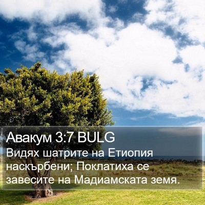 Авакум 3:7 BULG Bible Verse Image