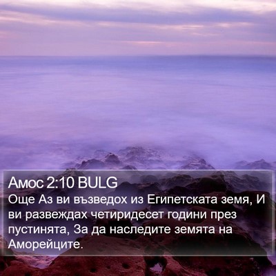 Амос 2:10 BULG Bible Verse Image