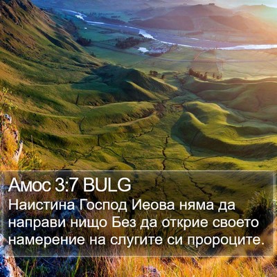 Амос 3:7 BULG Bible Verse Image