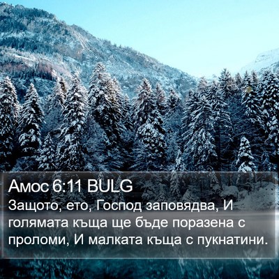 Амос 6:11 BULG Bible Verse Image