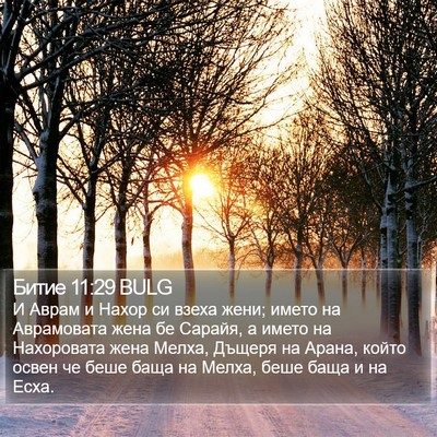 Битие 11:29 BULG Bible Verse Image