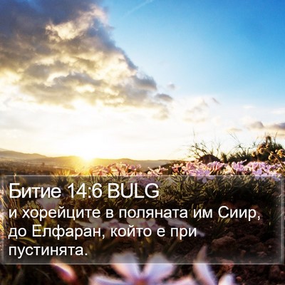 Битие 14:6 BULG Bible Verse Image