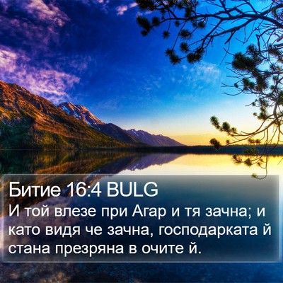 Битие 16:4 BULG Bible Verse Image