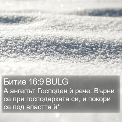Битие 16:9 BULG Bible Verse Image
