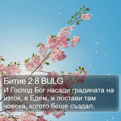 Битие 2:8 BULG Bible Verse Image