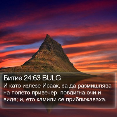 Битие 24:63 BULG Bible Verse Image