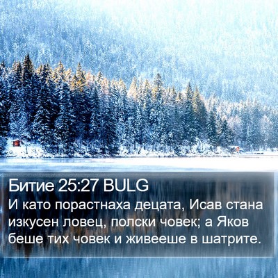 Битие 25:27 BULG Bible Verse Image
