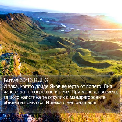Битие 30:16 BULG Bible Verse Image