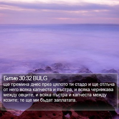Битие 30:32 BULG Bible Verse Image