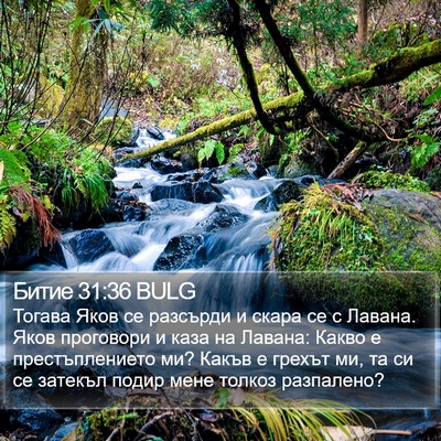 Битие 31:36 BULG Bible Verse Image