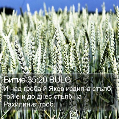 Битие 35:20 BULG Bible Verse Image