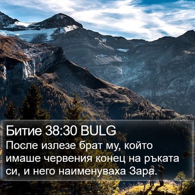 Битие 38:30 BULG Bible Verse Image