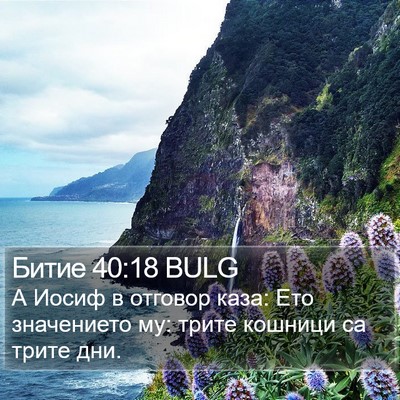 Битие 40:18 BULG Bible Verse Image