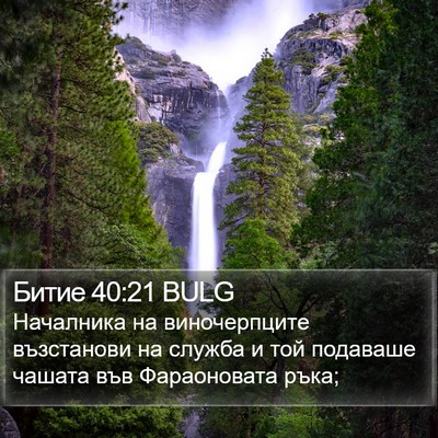 Битие 40:21 BULG Bible Verse Image