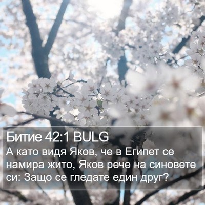 Битие 42:1 BULG Bible Verse Image