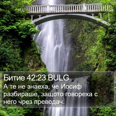 Битие 42:23 BULG Bible Verse Image