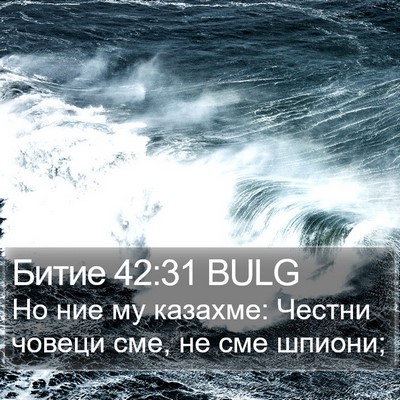 Битие 42:31 BULG Bible Verse Image