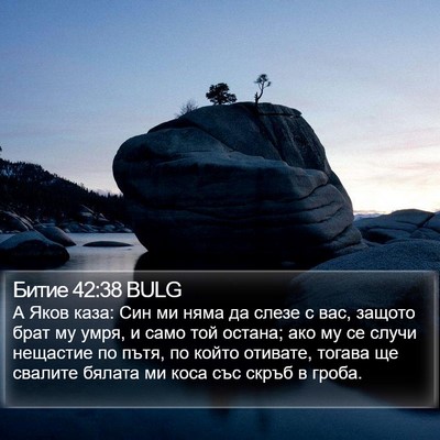 Битие 42:38 BULG Bible Verse Image