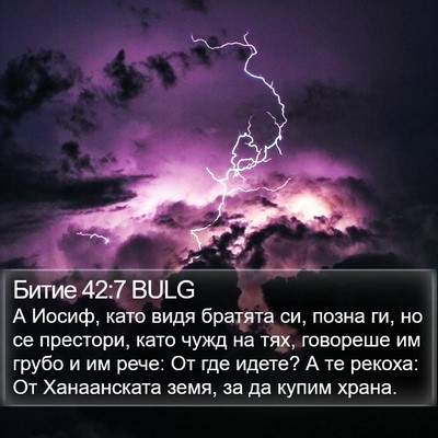 Битие 42:7 BULG Bible Verse Image