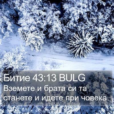 Битие 43:13 BULG Bible Verse Image