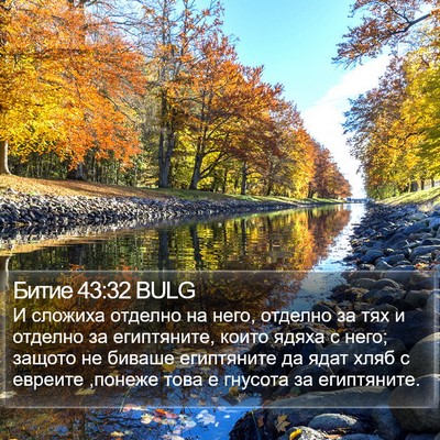 Битие 43:32 BULG Bible Verse Image
