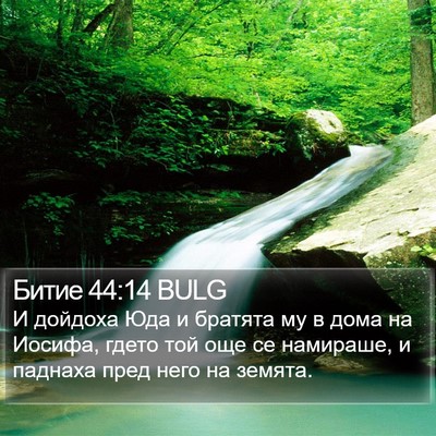 Битие 44:14 BULG Bible Verse Image