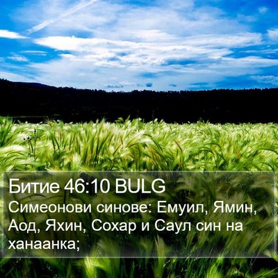 Битие 46:10 BULG Bible Verse Image