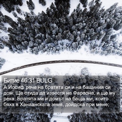 Битие 46:31 BULG Bible Verse Image