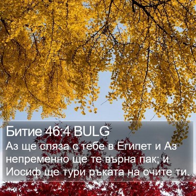 Битие 46:4 BULG Bible Verse Image