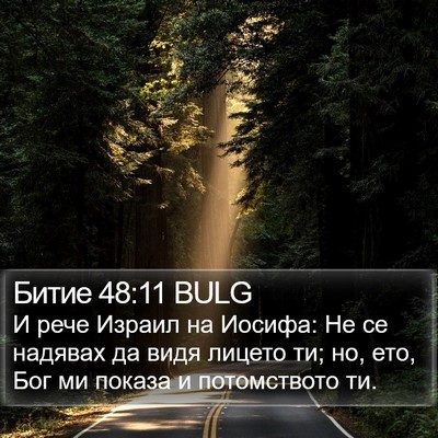 Битие 48:11 BULG Bible Verse Image
