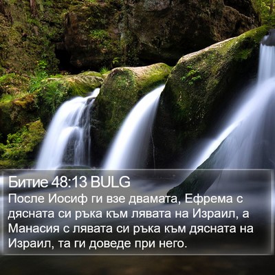 Битие 48:13 BULG Bible Verse Image