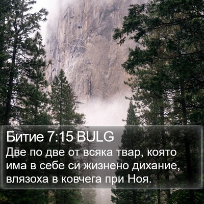 Битие 7:15 BULG Bible Verse Image