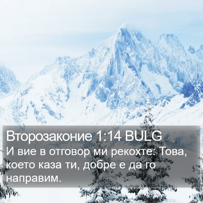 Второзаконие 1:14 BULG Bible Verse Image