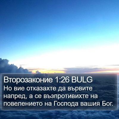 Второзаконие 1:26 BULG Bible Verse Image