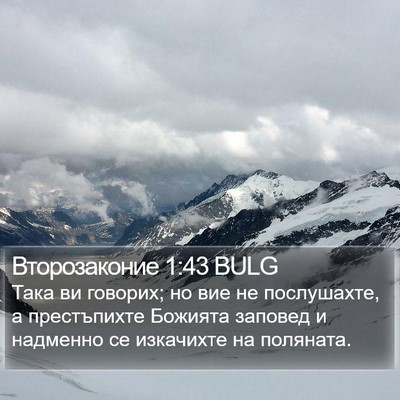 Второзаконие 1:43 BULG Bible Verse Image