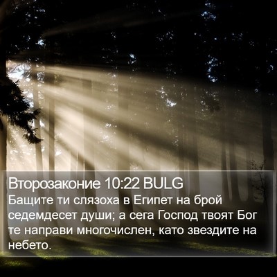 Второзаконие 10:22 BULG Bible Verse Image