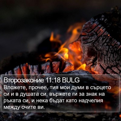 Второзаконие 11:18 BULG Bible Verse Image