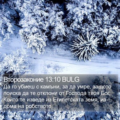 Второзаконие 13:10 BULG Bible Verse Image
