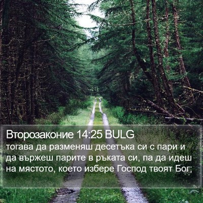Второзаконие 14:25 BULG Bible Verse Image